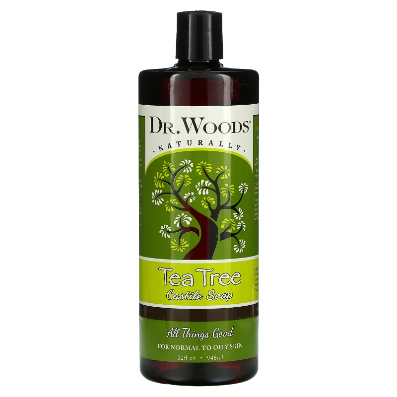 Dr. Woods Кастильское мыло из чистого чайного дерева для нормальной сухой и жирной кожи 32 жидких унции (946 мл)