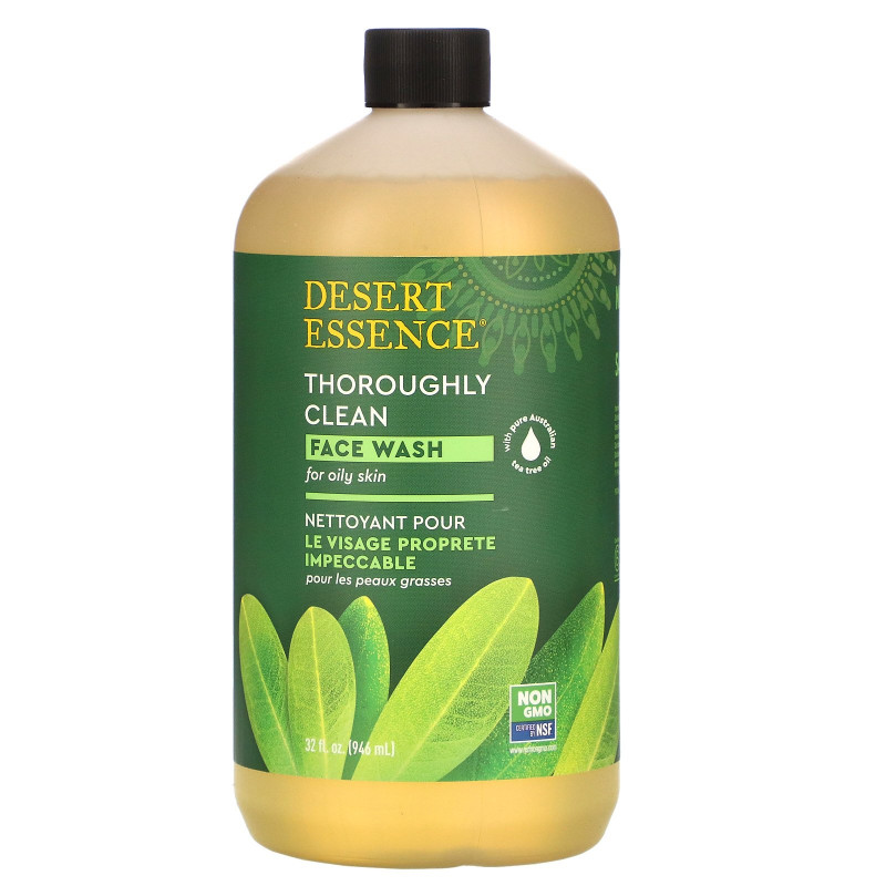 Desert Essence Thoroughly Clean Face Washc для чистки лица- оригинальный для жирной и комбинированной кожи 946 мл