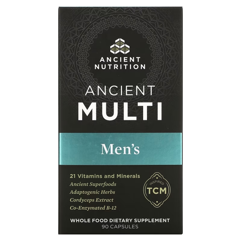 Dr. Axe / Ancient Nutrition, Ancient Multi, Men's, 90 Capsules