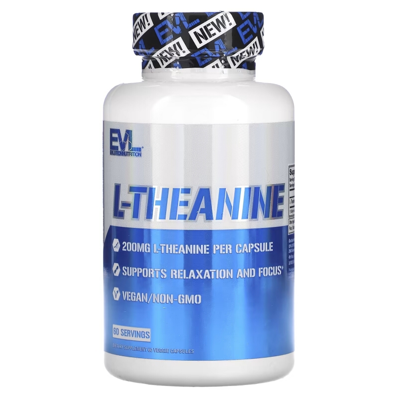 EVLution Nutrition, L-Theanine, 200 mg, 60 Veggie Capsules