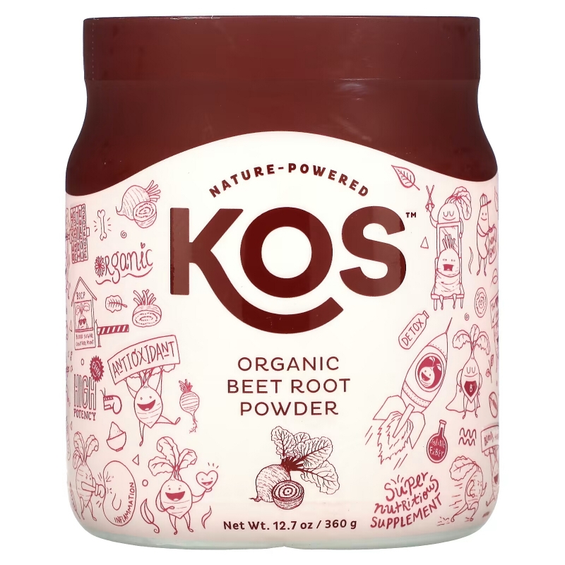 KOS, Organic Beet Root Powder, 12.7 oz (360 g)