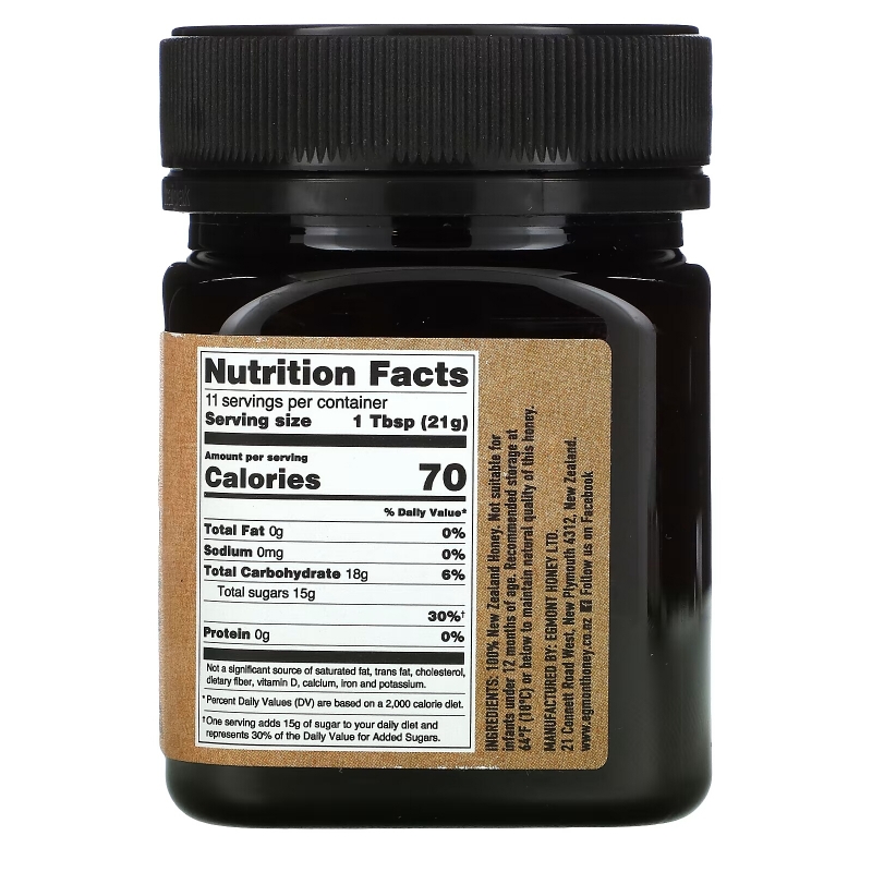 Egmont Honey, Manuka Honey, Raw And Unpasteurized, MGO 263+, 8.82 oz (250 g)